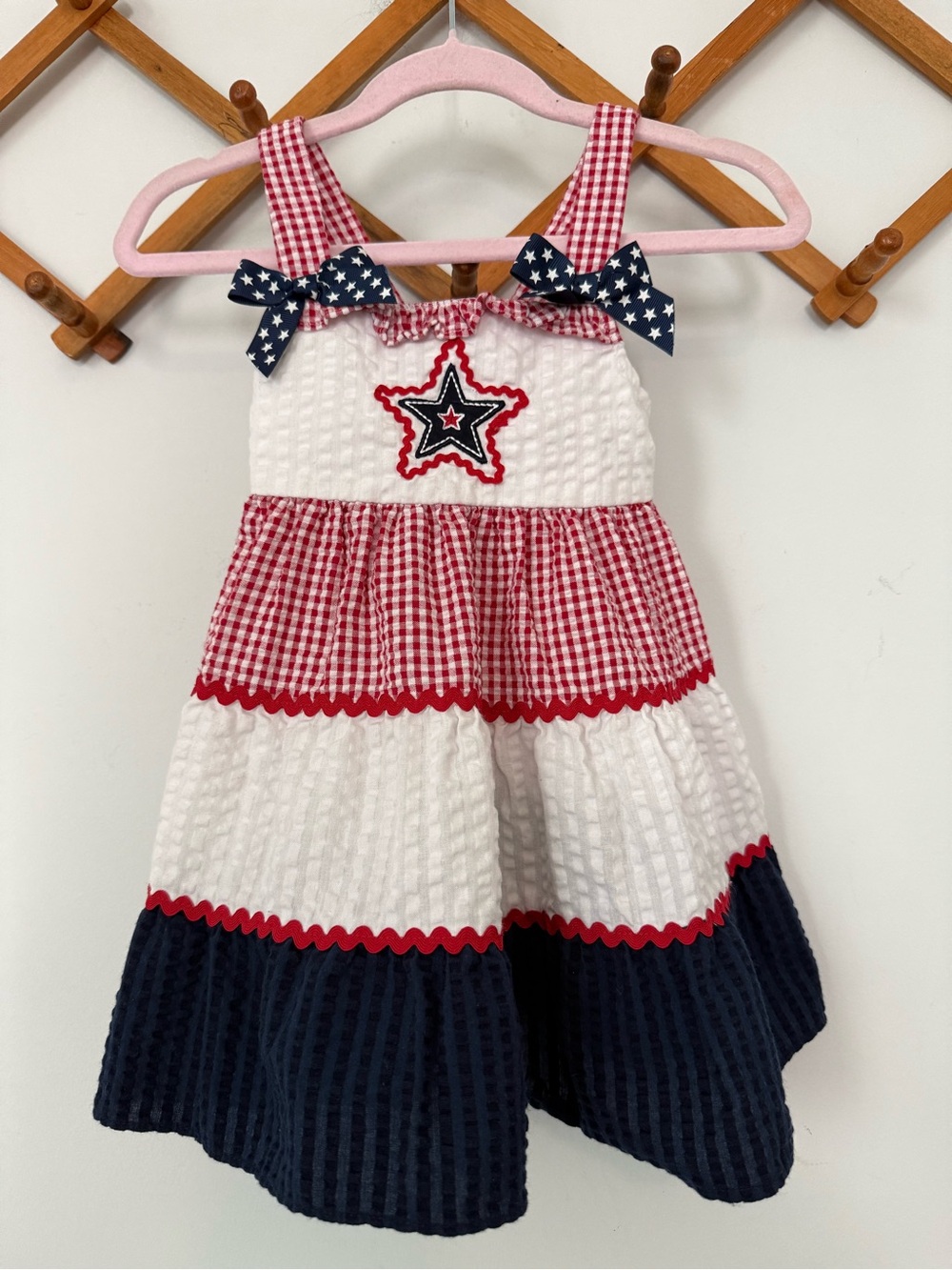 Good Lad Patriotic Stars Seersucker Sundress 3T